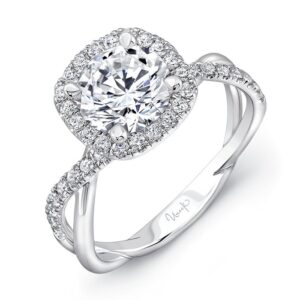 Halo Round Engagement Ring