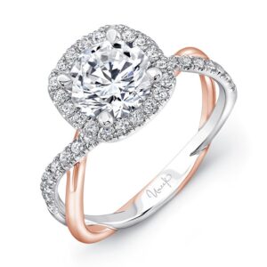 Halo Round Engagement Ring