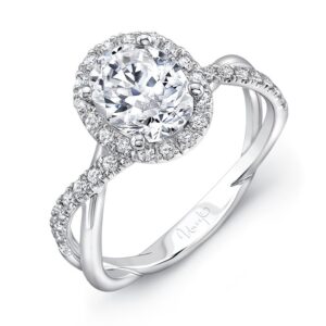 Halo Oval Shaped Engagement Ring