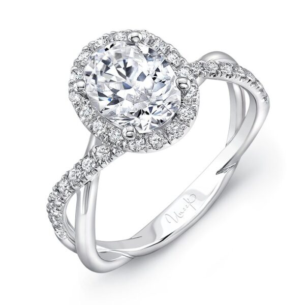 Halo Oval Shaped Engagement Ring