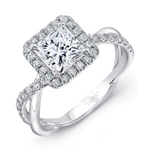 Halo Princess Cut Engagement Ring