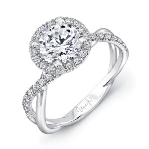 Halo Round Engagement Ring