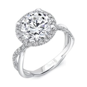 Halo Round Engagement Ring