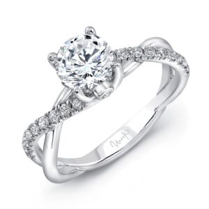 Twist Round Engagement Ring