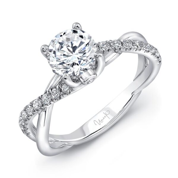 Twist Round Engagement Ring