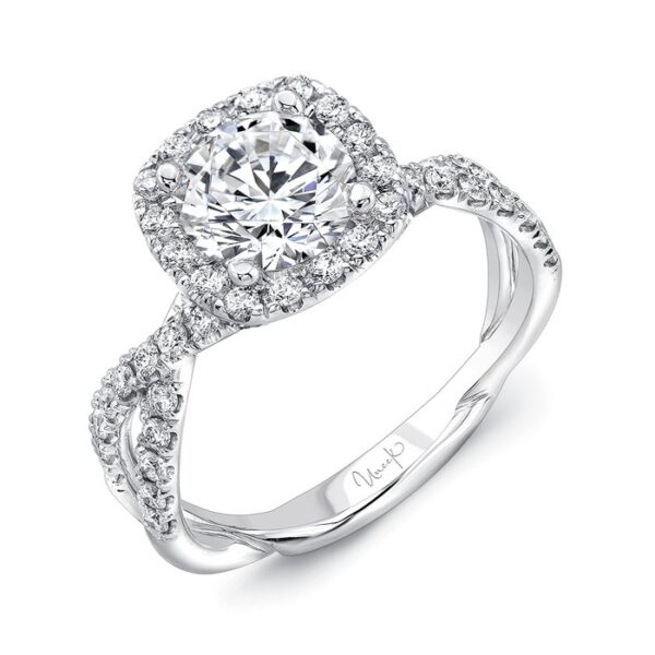 Halo Round Engagement Ring