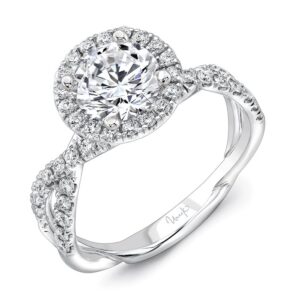 Halo Round Engagement Ring