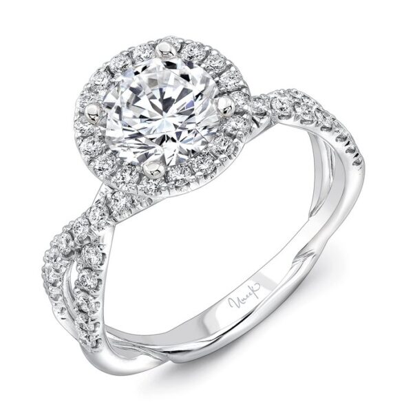 Halo Round Engagement Ring