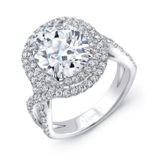 Double-Halo Oval Shaped Engagement Ring