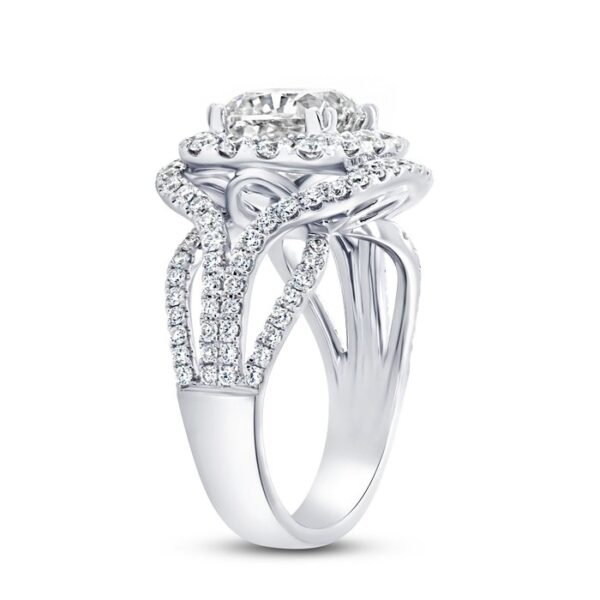 Double-Halo Cushion Cut Engagement Ring - Image 2