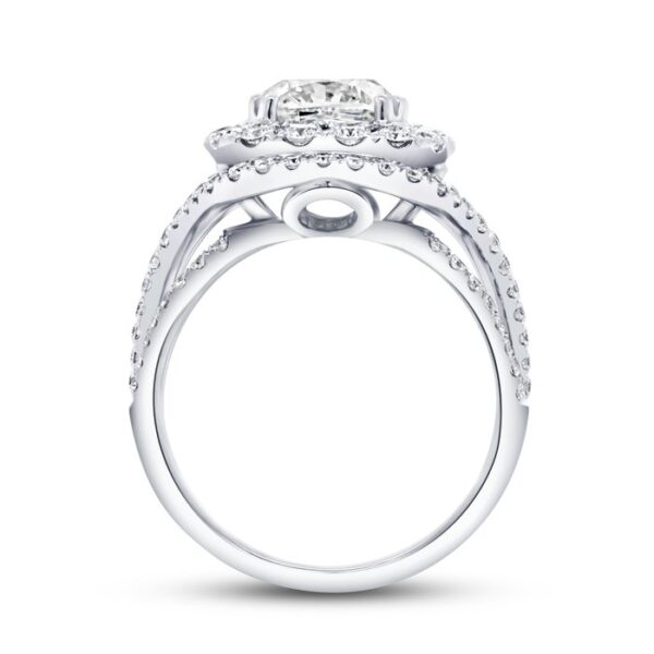 Double-Halo Cushion Cut Engagement Ring - Image 3