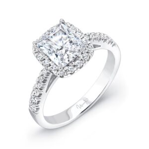 Halo Princess Cut Engagement Ring