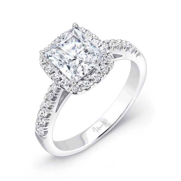 Halo Princess Cut Engagement Ring
