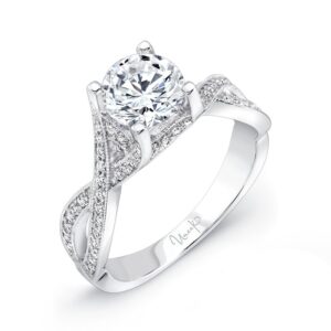 Twist Round Engagement Ring
