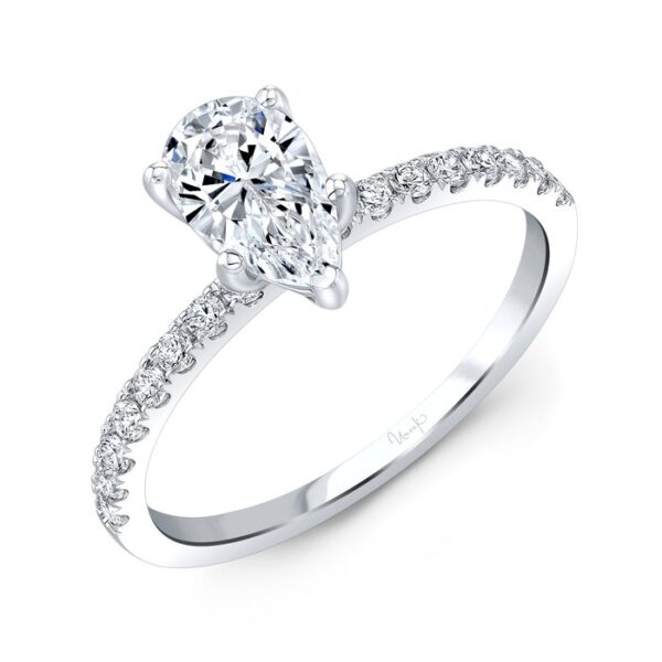 Straight Pear Shaped Engagement Ring