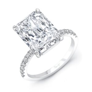 Straight Radiant Engagement Ring