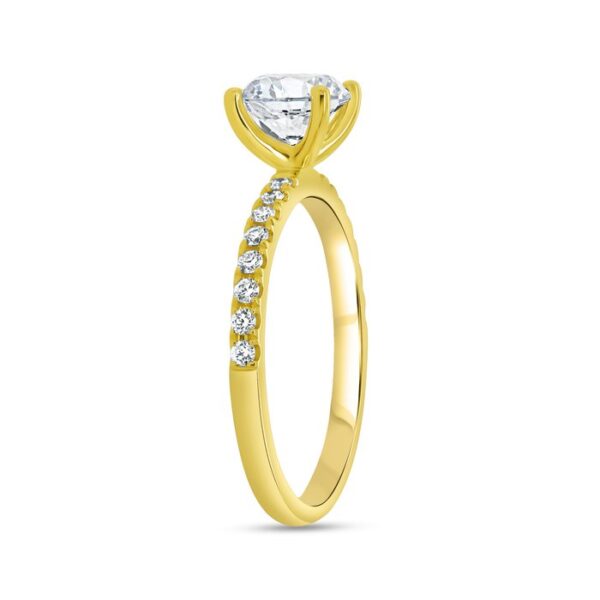 Straight Round Engagement Ring - Image 2