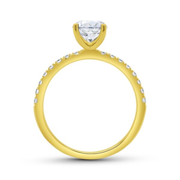 Straight Round Engagement Ring - Image 3
