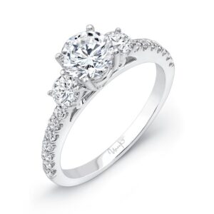 Three-Stone Round Engagement Ring