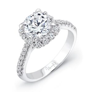 Halo Round Engagement Ring