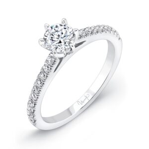 Straight Round Engagement Ring