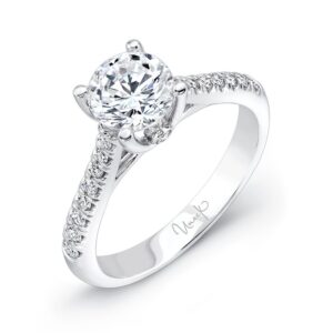 Straight Round Engagement Ring