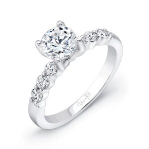 Straight Round Engagement Ring