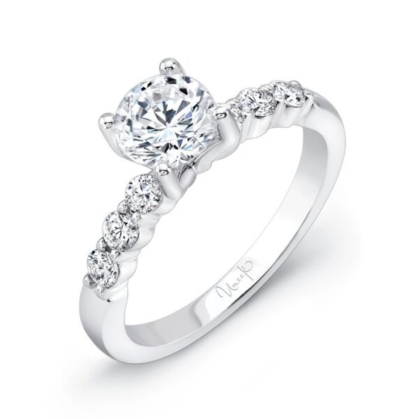 Straight Round Engagement Ring