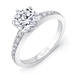Straight Round Engagement Ring