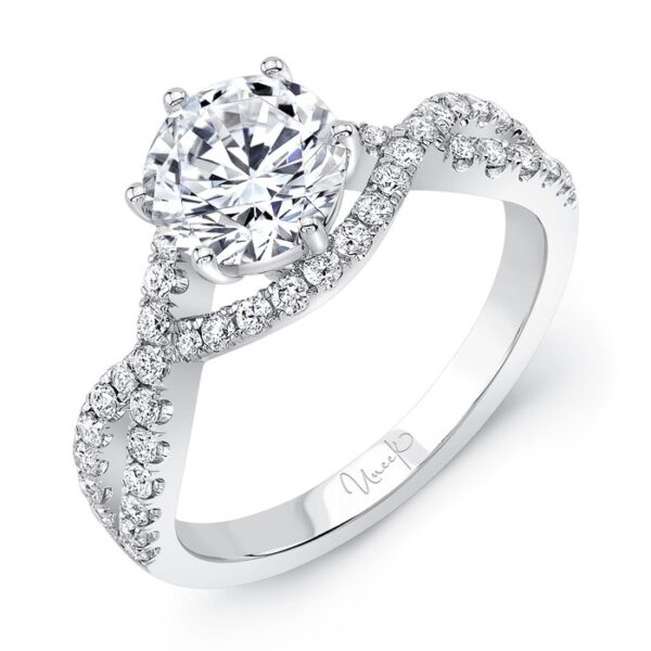Twist Round Engagement Ring