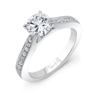 Straight Round Engagement Ring