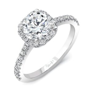 Halo Round Diamond Engagement Ring