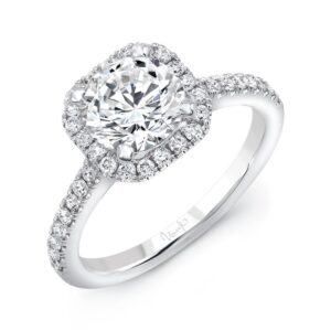 Halo Round Engagement Ring