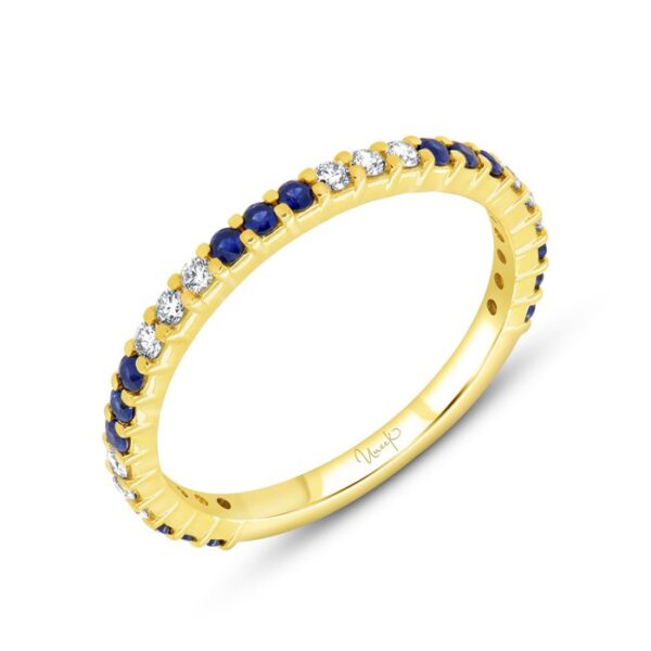 Round Blue Sapphire Fashion Ring