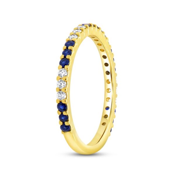 Round Blue Sapphire Fashion Ring - Image 2