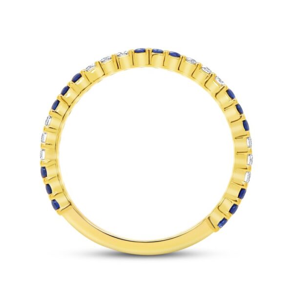 Round Blue Sapphire Fashion Ring - Image 3
