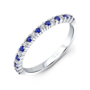 Straight Round Blue Sapphire Fashion Ring
