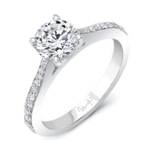 Straight Round Engagement Ring