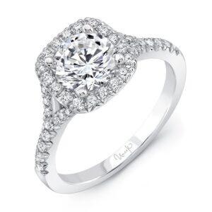 Split Round Engagement Ring
