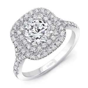 Double-Halo Round Engagement Ring