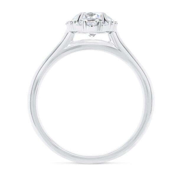 Halo Round Engagement Ring - Image 3