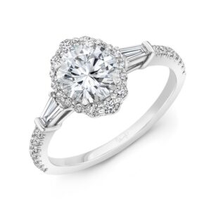 Halo Round Engagement Ring