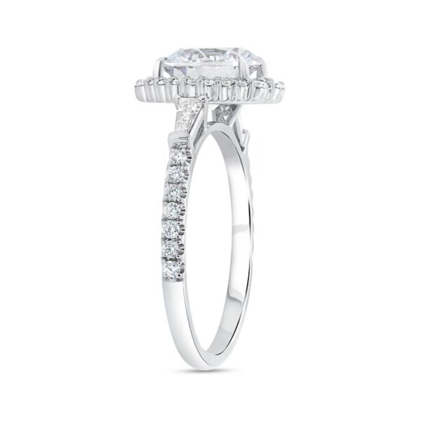 Halo Round Engagement Ring - Image 2