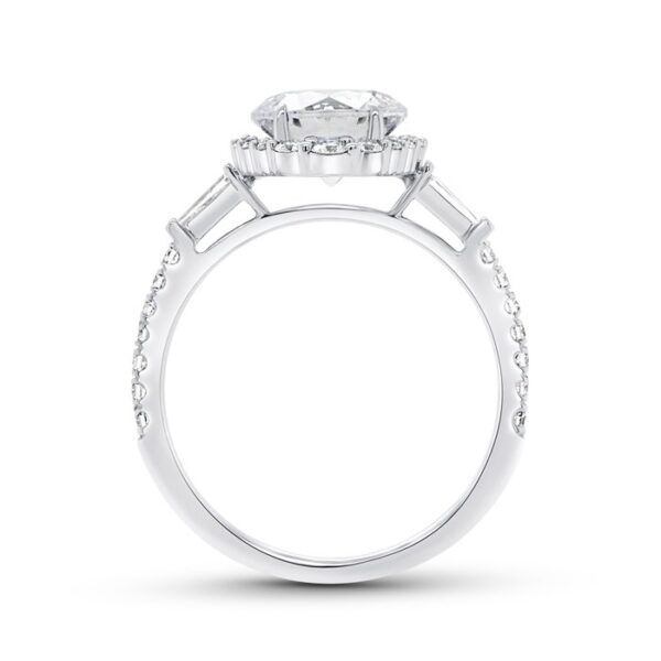 Halo Round Engagement Ring - Image 3