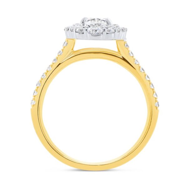 Double-Halo Emerald Cut Engagement Ring - Image 3
