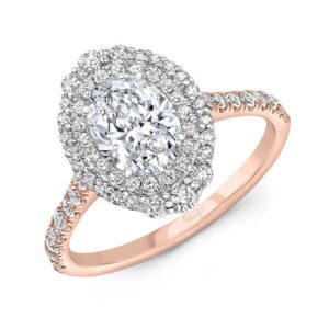 Double-Halo Oval Shaped Engagement Ring