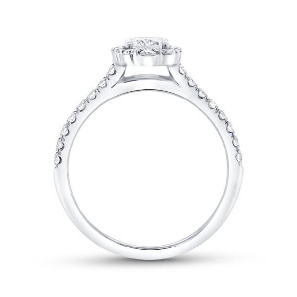 Halo Oval Shaped Engagement Ring - Image 3