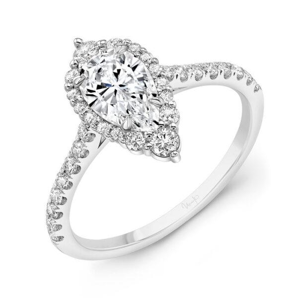 Halo Pear Shaped Engagement Ring
