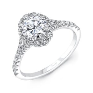 Halo Round Engagement Ring