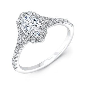Halo Oval Shaped Engagement Ring